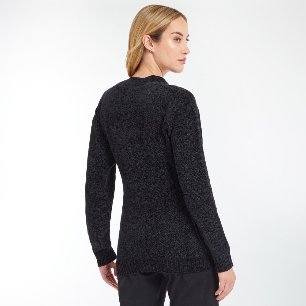 Sweater Chenille Trenzado Abotonado Con Bolsillo Cuello V Mujer Geeps image number 3.0