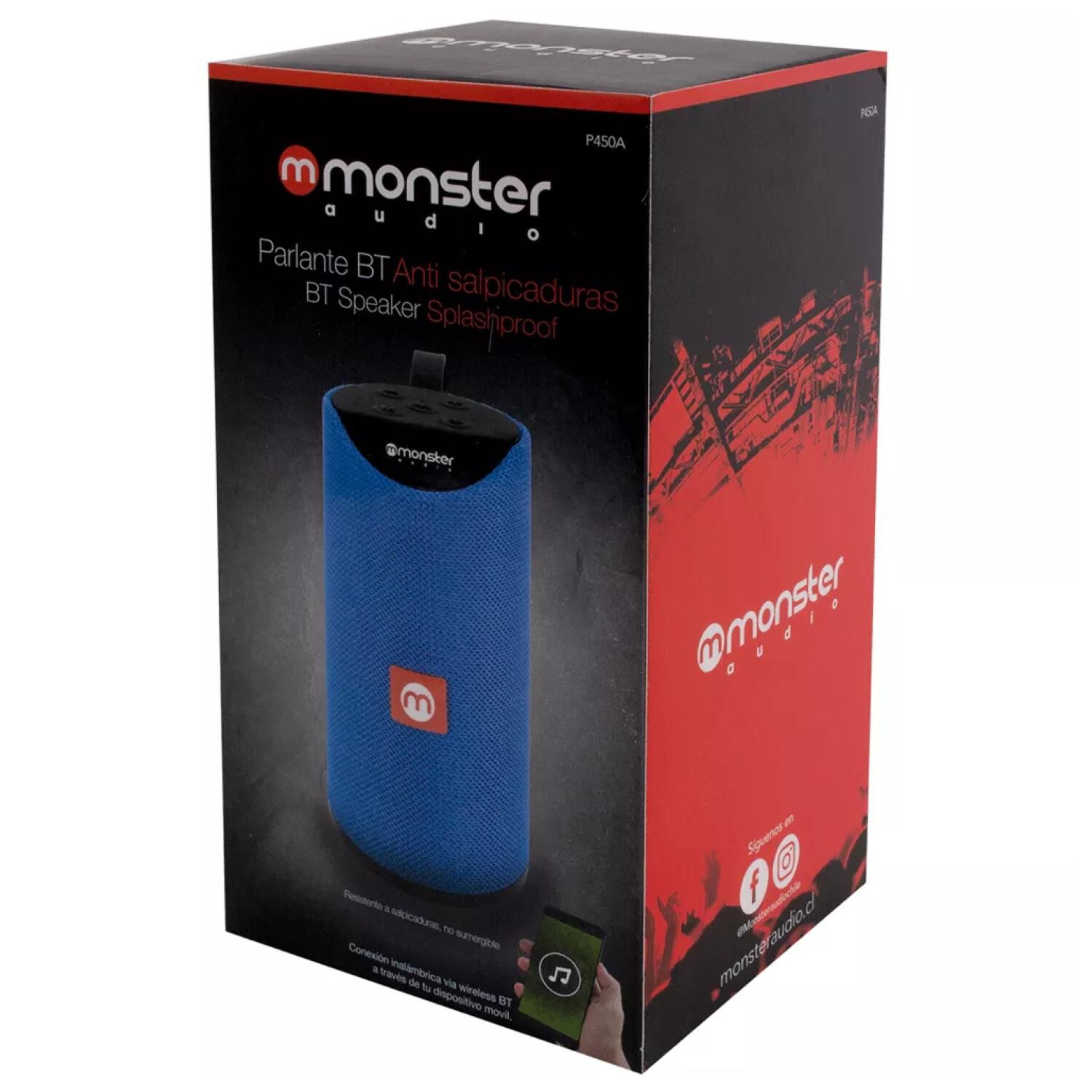 Parlante Inalambrico Bluetooth Tws Aux Micro Sd Azul image number 3.0