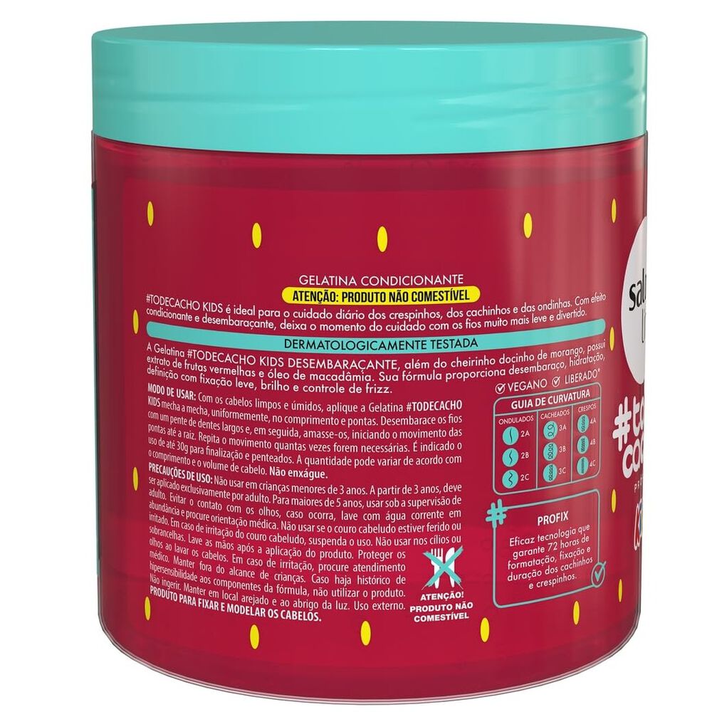 Gel Desenredante Kids Morango 550 G Salon Line image number 2.0