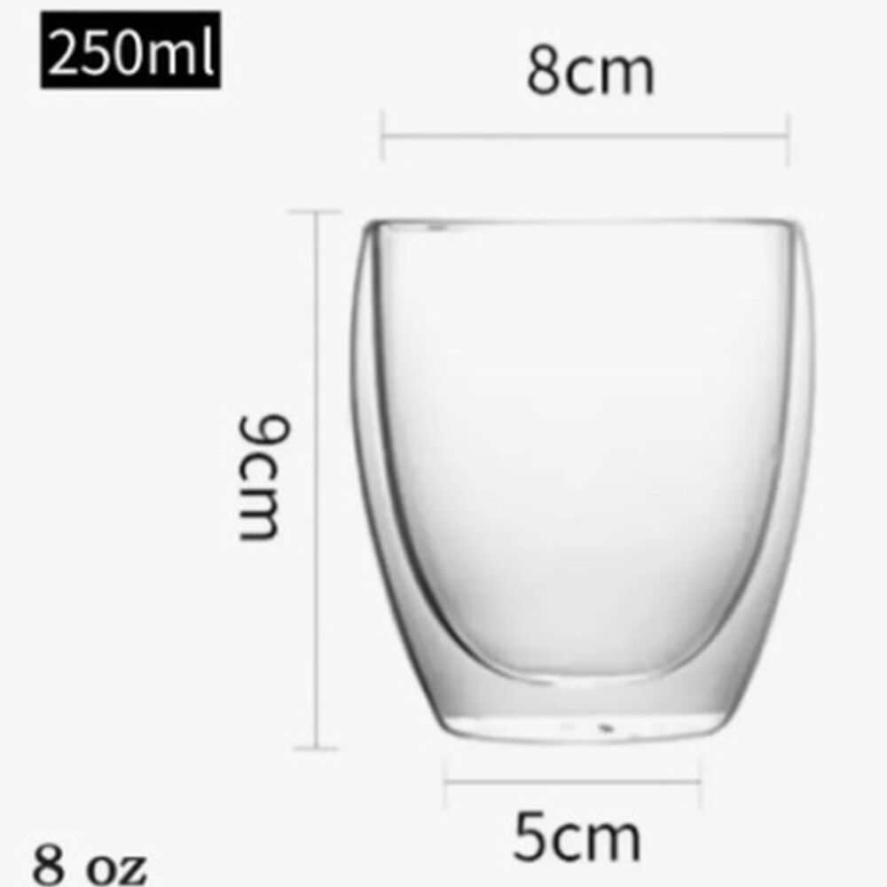 Taza Cafe 4 Vasos Vidrio Mug Doble Pared T&eacute;rmica Reforzada image number 4.0