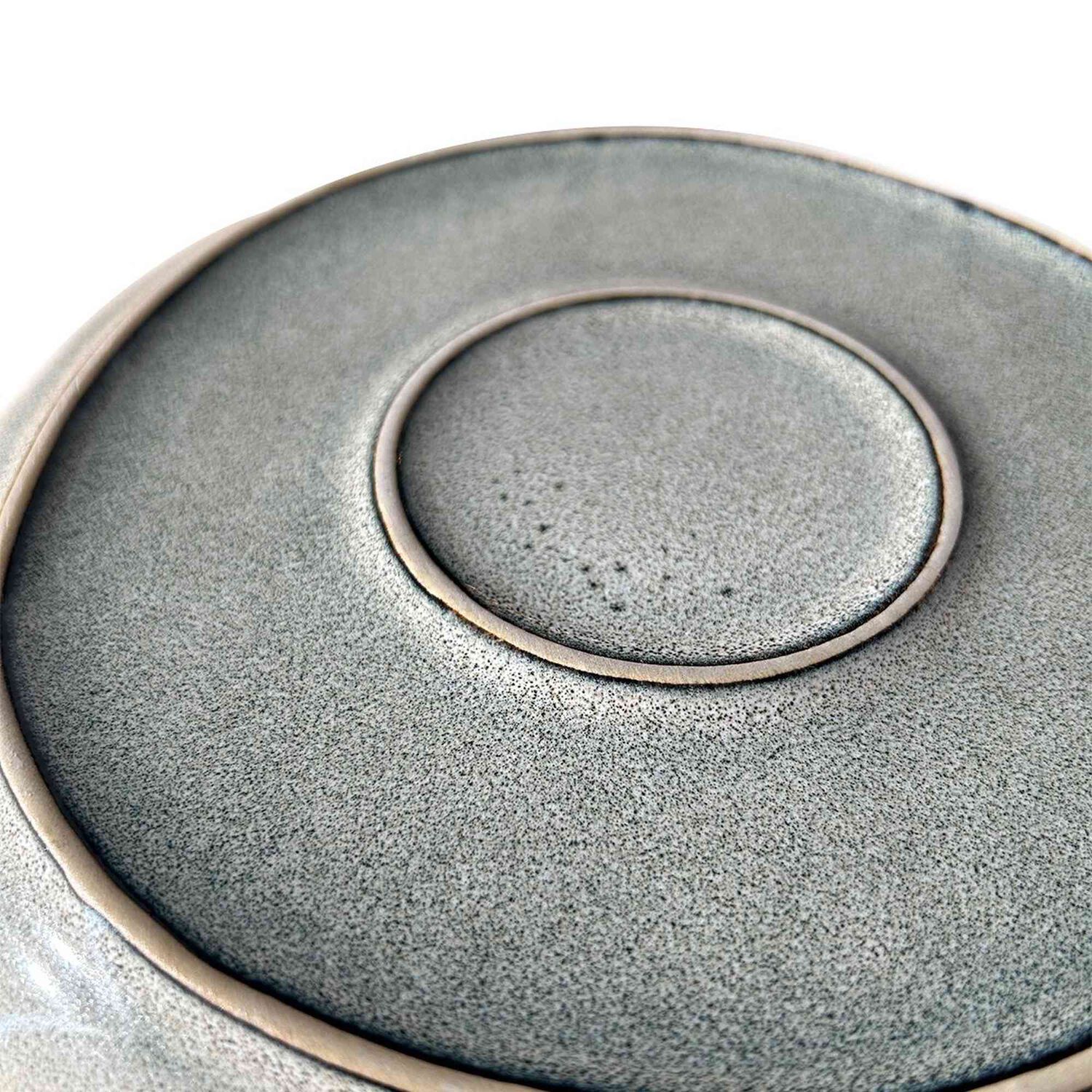 Set 6 Platos Redondo Ceramica 21 Cm Gris Linea Laos image number 6.0