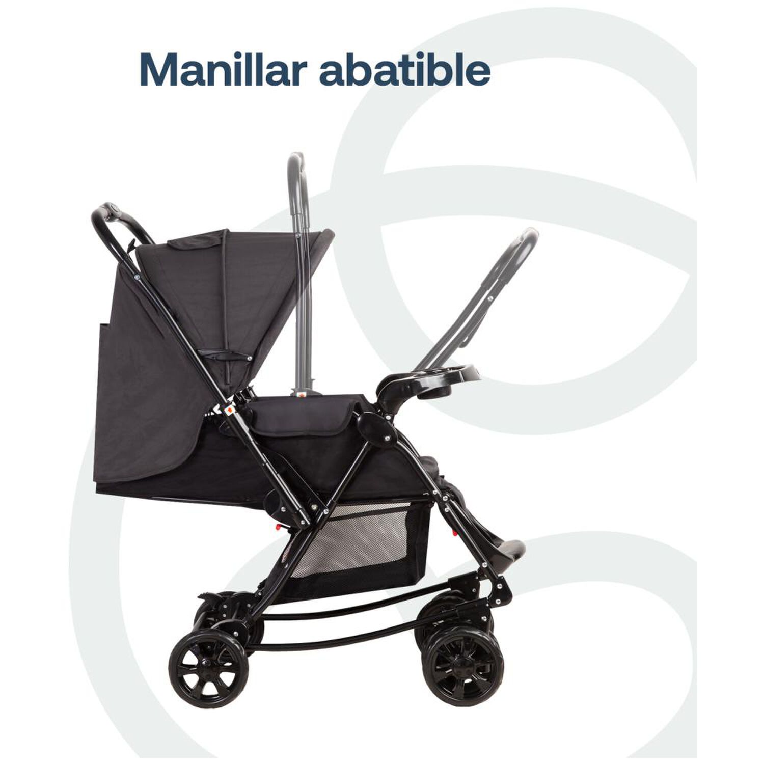 Coche Cuna Paseo Bebesit Balancin Sx Negro Melange image number 4.0