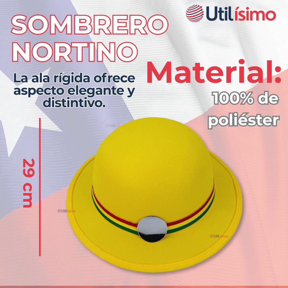 Pack 6 Traje Nortino Con Polera Fiestas Patrias Baile Nortino Amarillo image number 5.0