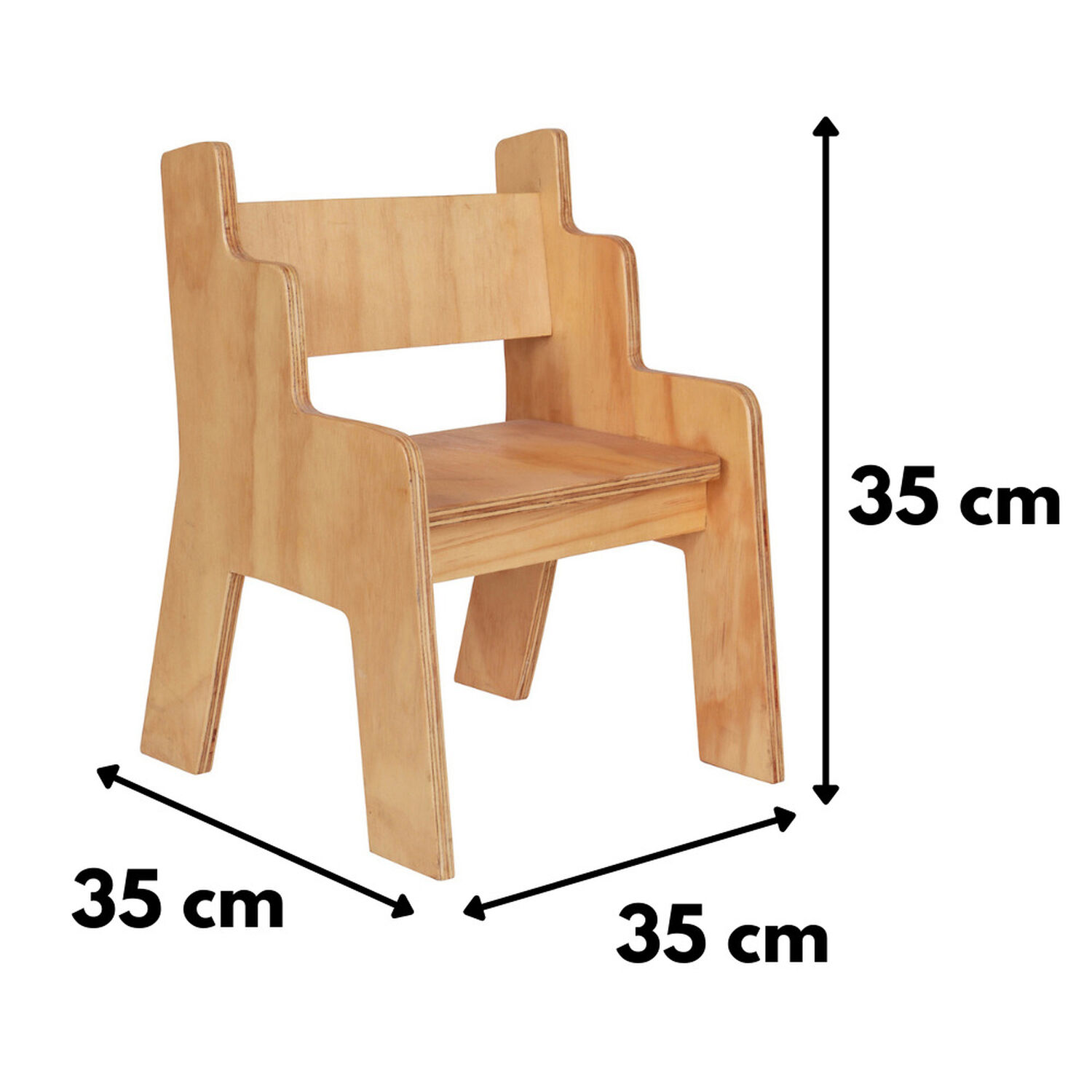 Silla Infantil Natural 25x35x35 Cm M&aacute;xima Design image number 3.0