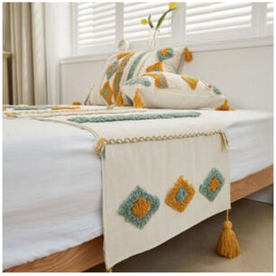 Set Piecera Boho 60 X 210 + 2 Fundas De Cojin B11