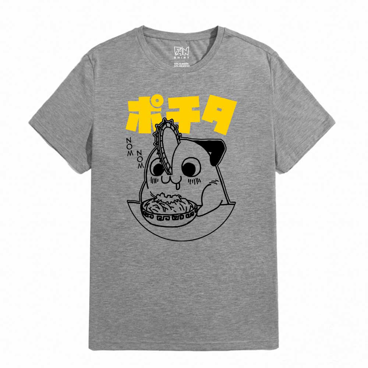 Polera Estampada Chainsawman Pochita Comiendo Anime image number 0.0