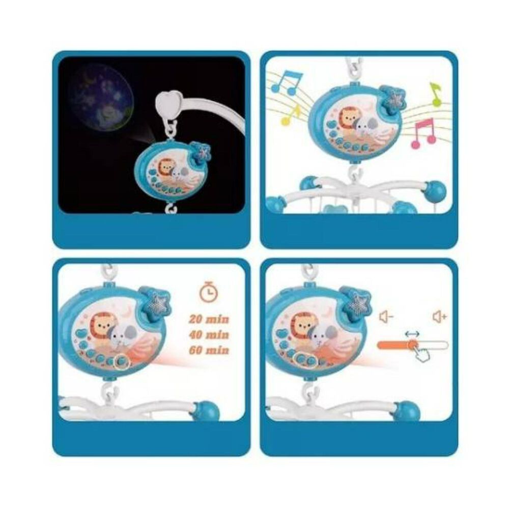 Juguete Movil Sonajero Infantil Con Luz Y Sonido Animales Azul image number 1.0