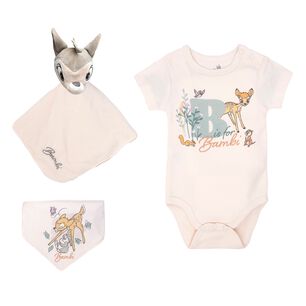 Set 3 Piezas Baby Gift Beige Bambi Unisex 9 - 12 Meses