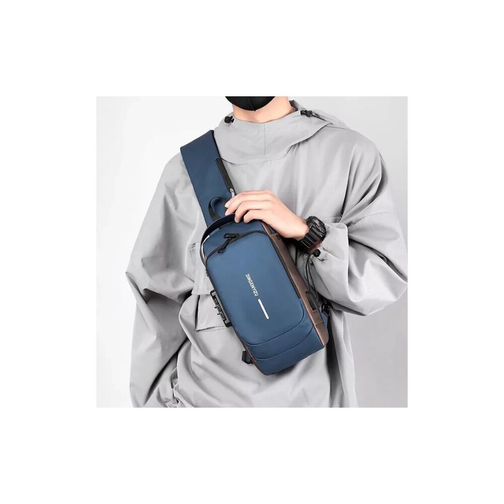 Bolso De Pecho Bandolera Cruzada Con Usb Antirrobo image number 2.0