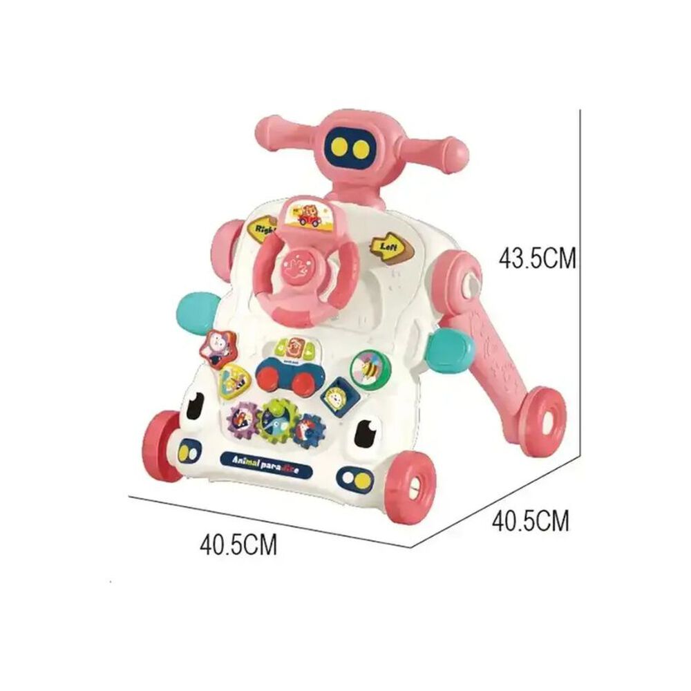 Andador Caminador Beb&eacute; Musical Multifuncional 3 En 1 Rosa image number 5.0