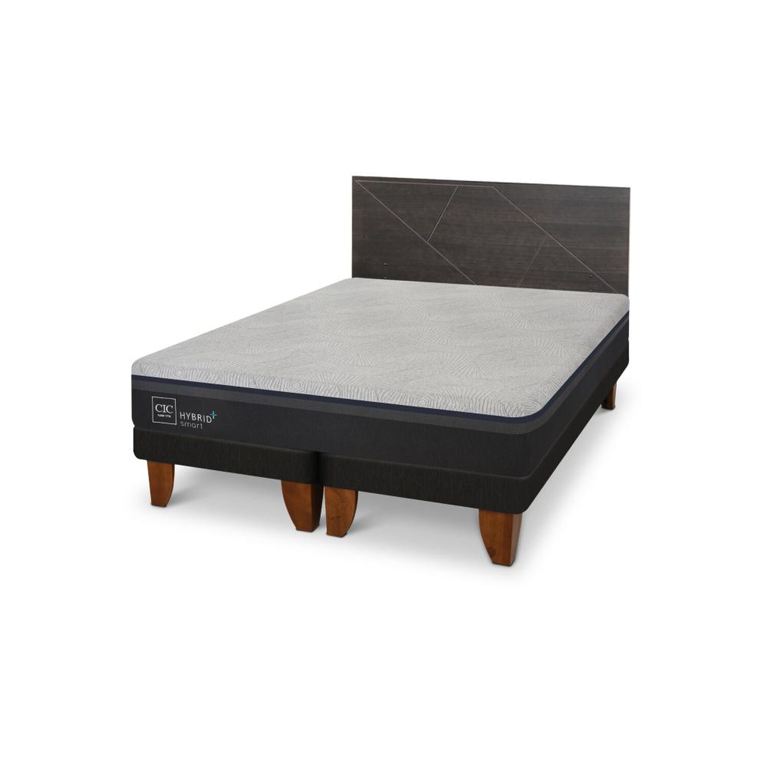 Cama Europea Cic Hybrid Plus / King / Base Dividida + Respaldo image number 1.0