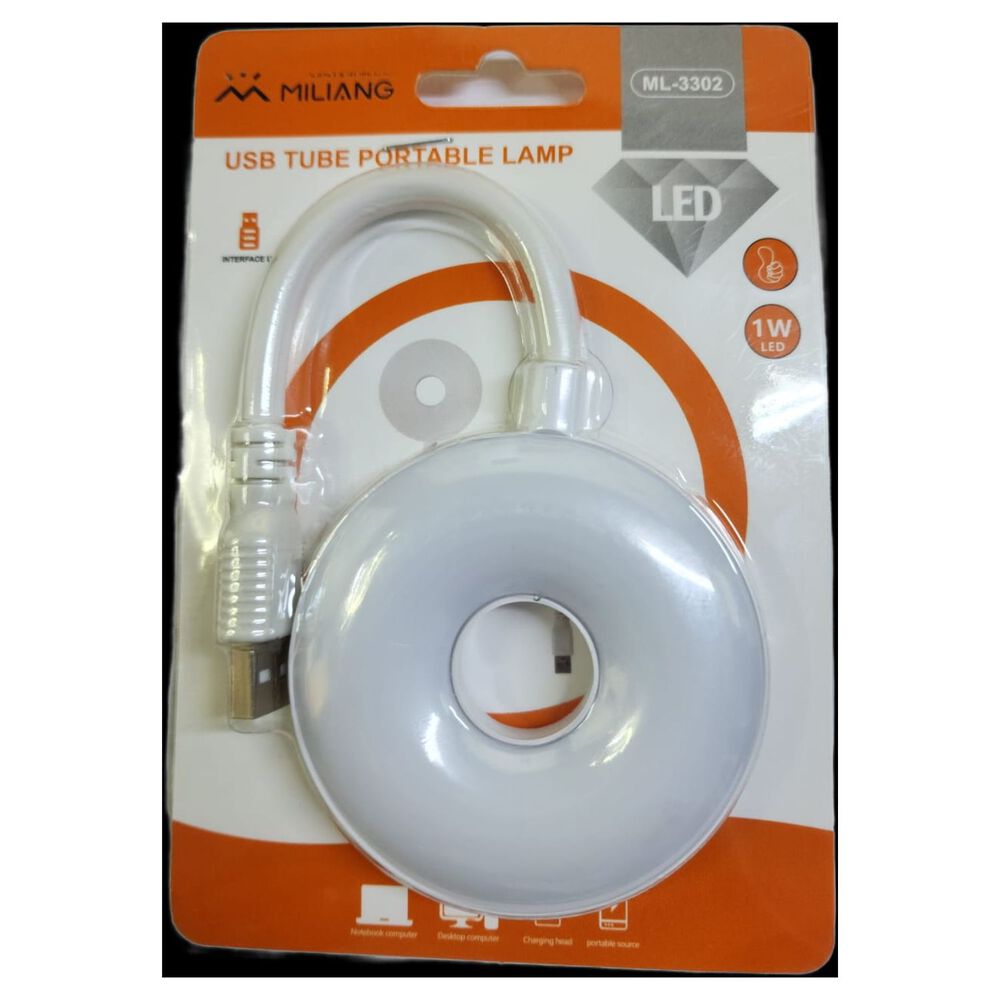 Lámpara Led Usb Luz Portátil Para Escritorio Forma Dona image number 2.0