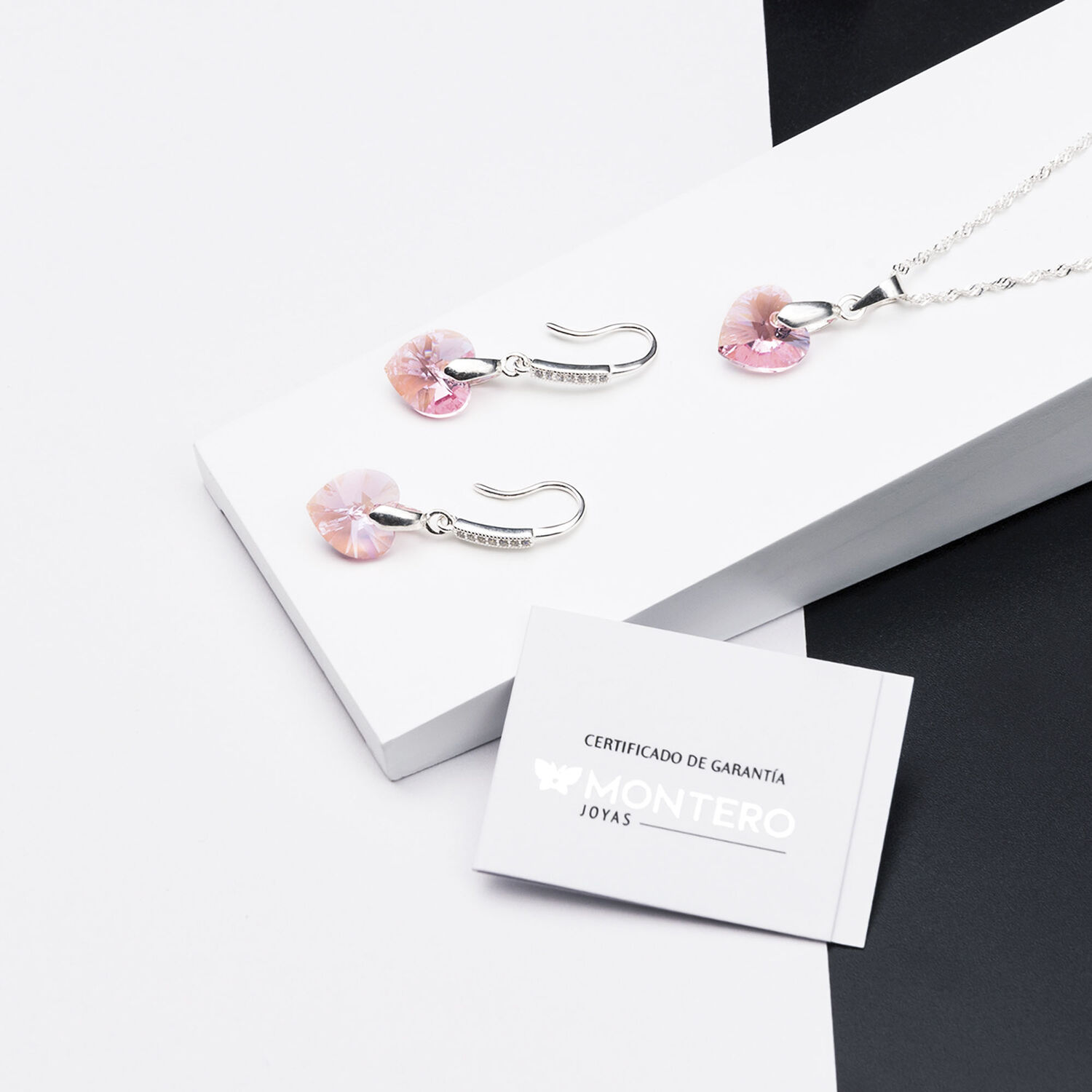 Conjunto Romance Cristales Genuinos Light Rose image number 1.0