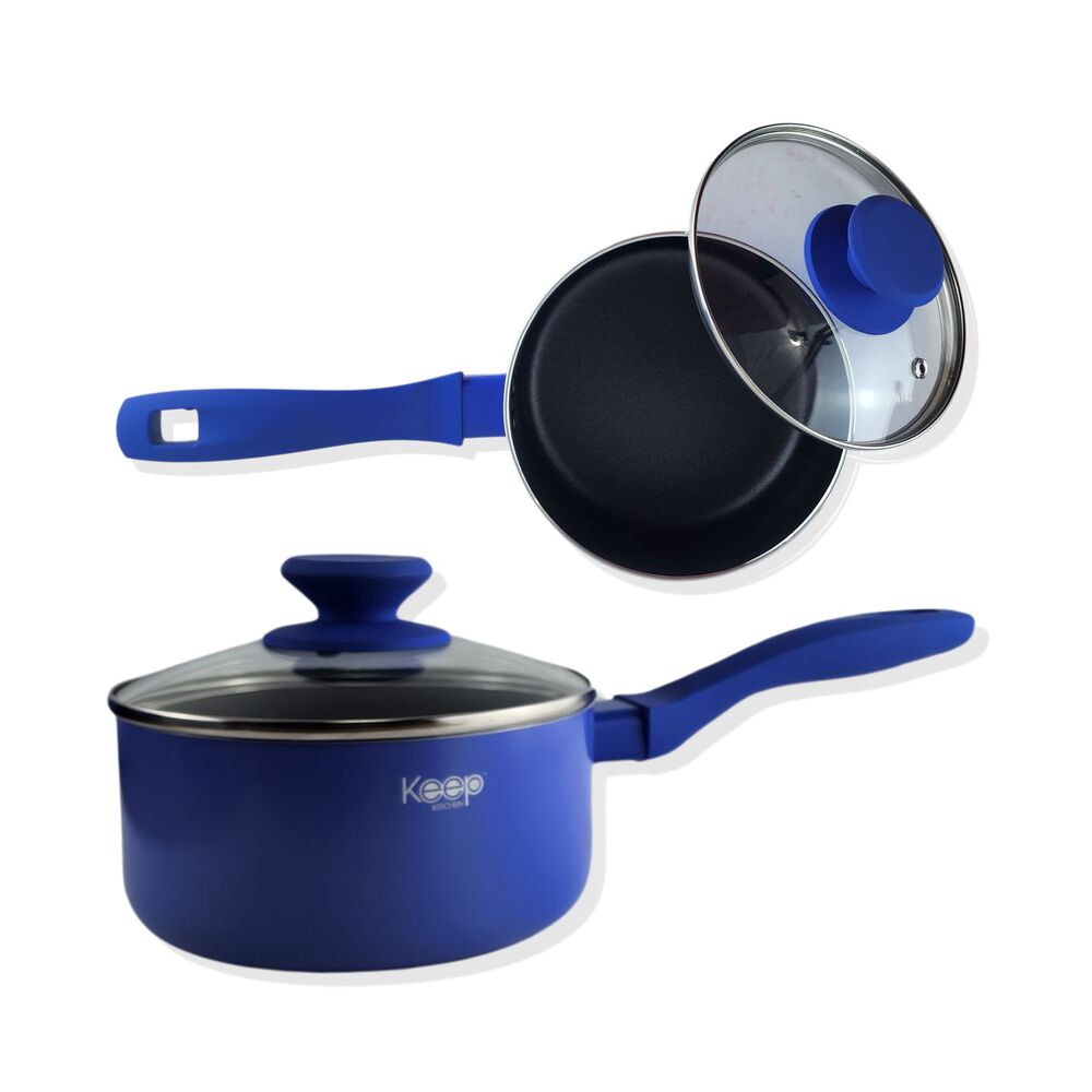 Batería De 7 Piezas Titanium Pro Azul Keep Menaje Cocina image number 2.0