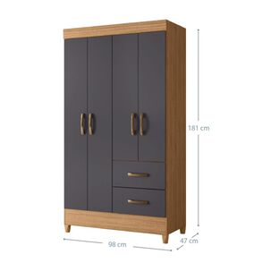 Combo Closet 4 Puertas +c&oacute;moda Dob 271035+276033 Vekkahome