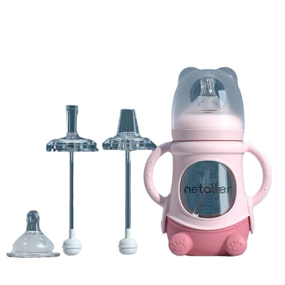 Mamaderas Con Chupetes Y Protector Lubabycas Rosada image number 0.0