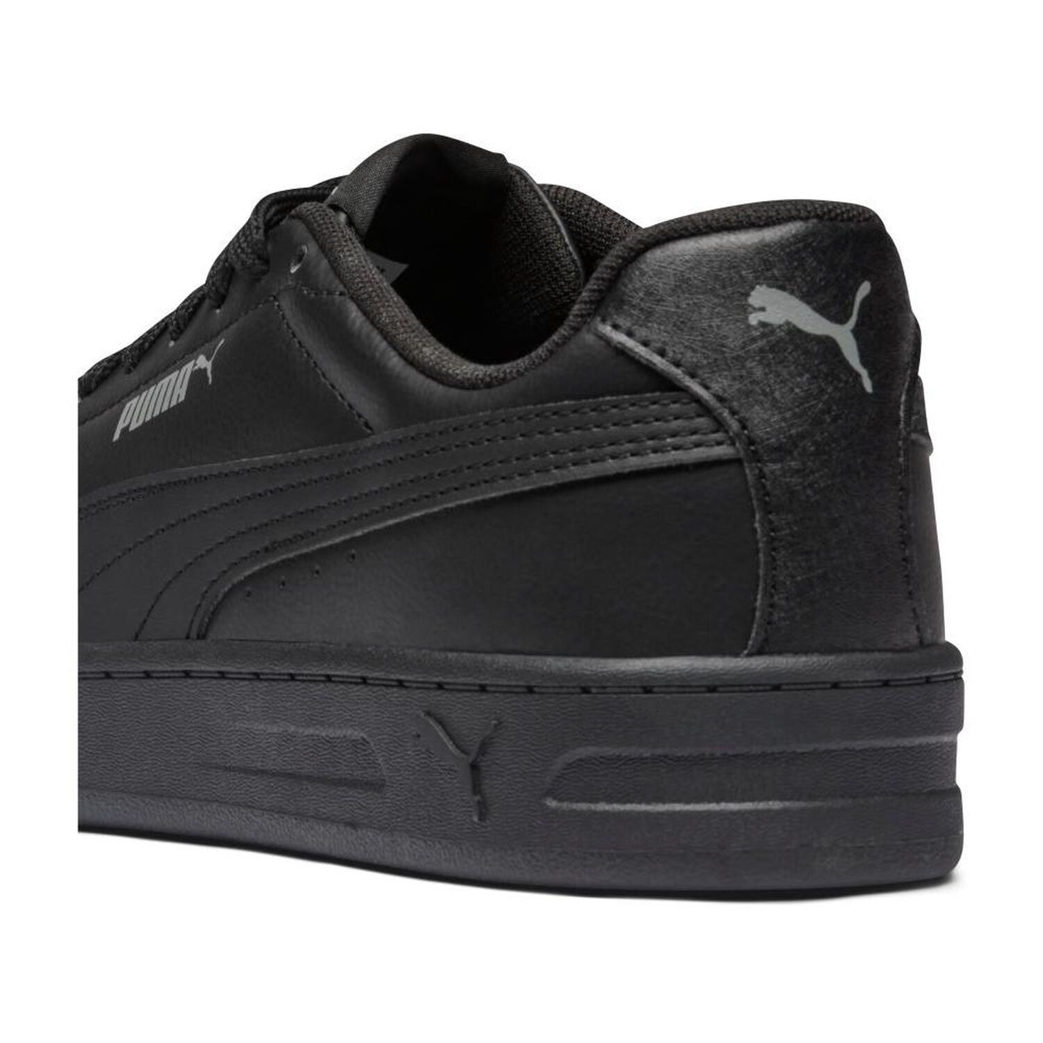 Zapatilla Escolar Unisex Puma Court Classic Clean Negro image number 3.0