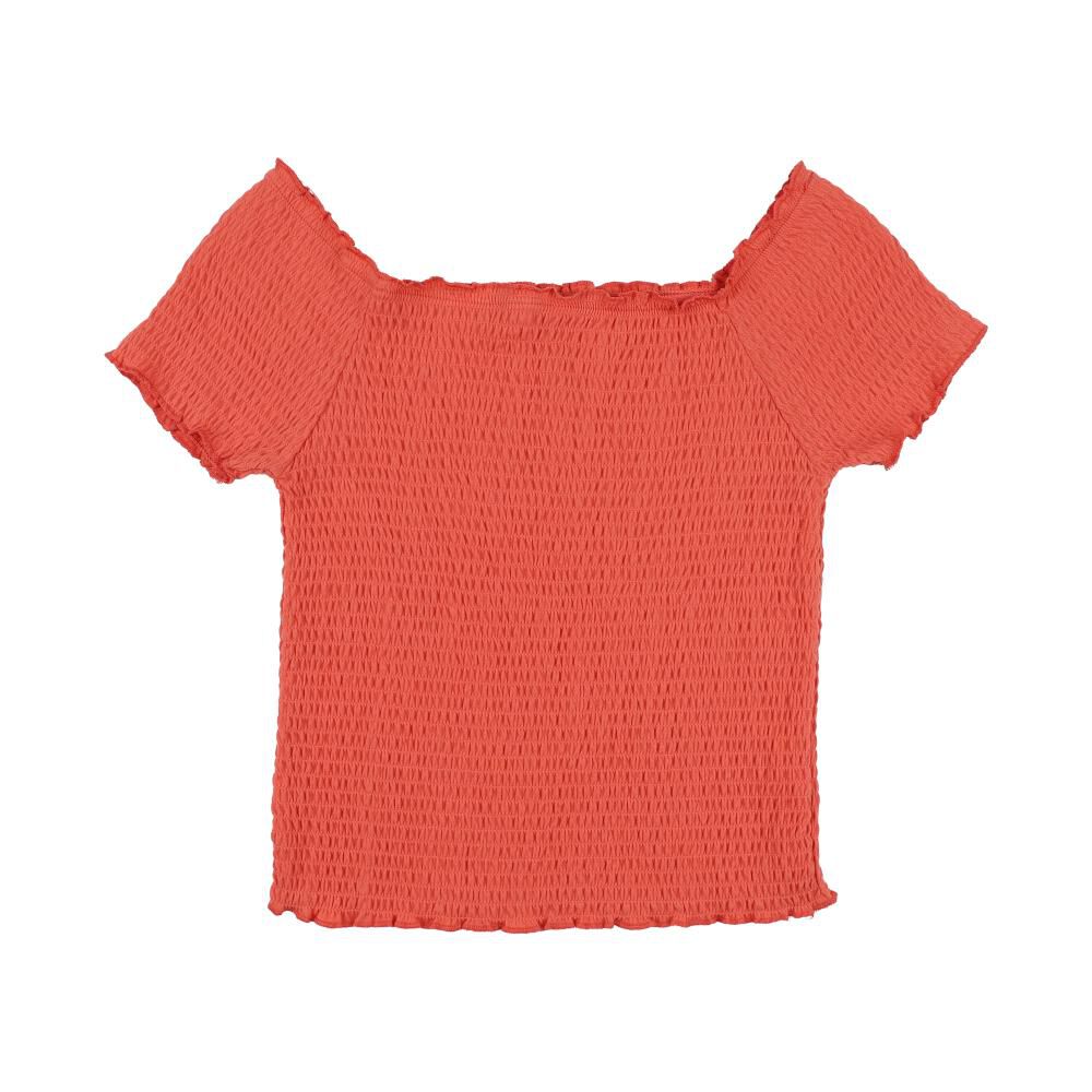 Polera Crop Panal Manga Corta Cuello Cuadrado Mujer Freedom image number 0.0