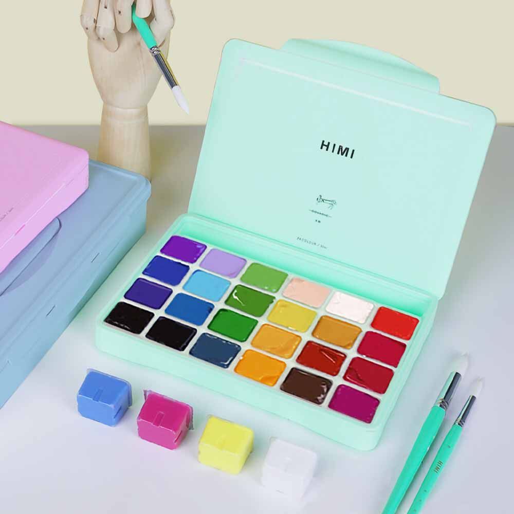 Set Miya Gouache 24 Colores / 30gr Sin Pinceles Verde image number 7.0