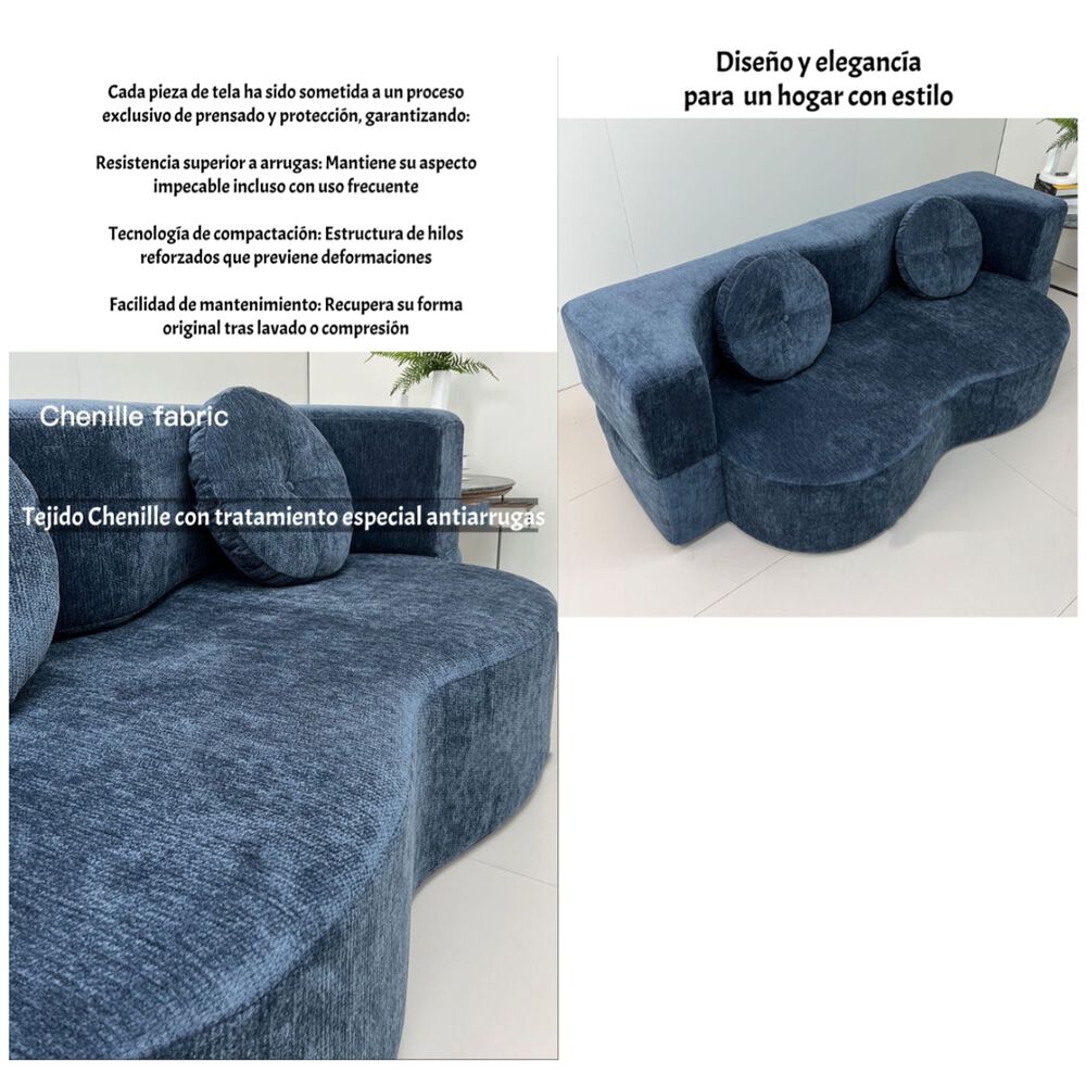 Sillon Sofa Cama Comprimido Combinable 200cm K25 Café image number 3.0