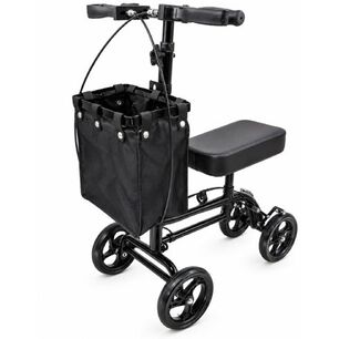 Andador De Rodilla Scooter Ortop&eacute;dico Oneder 9007ab Plegable Con Freno De Mano Y Bolso Negro