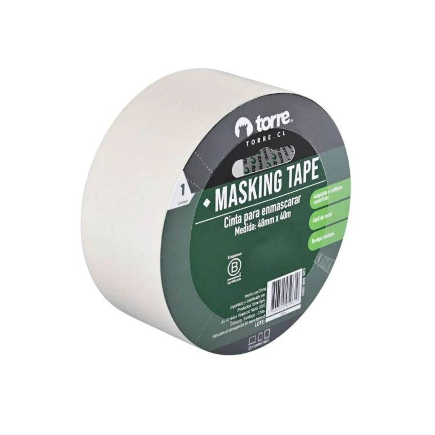 Cinta Masking Crema 48mmx40m Torre image number 0.0