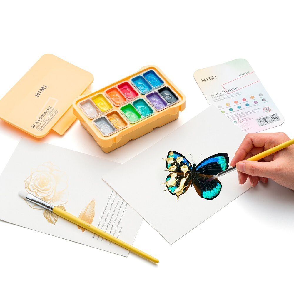 Set De Gouache Metalizada Himi 12 Colores 12ml image number 5.0