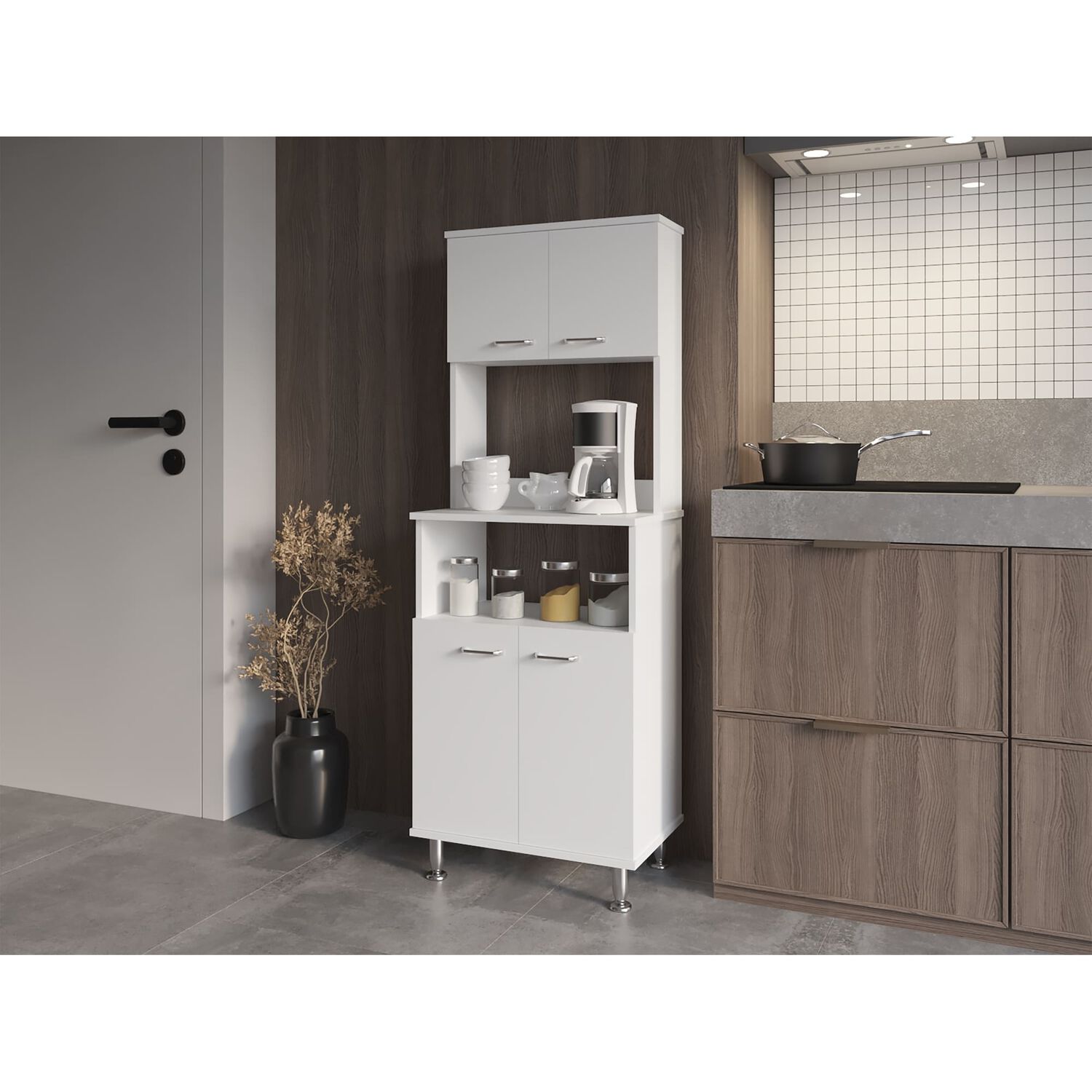 Mueble Microondas 4 Puertas Fm-011b Blanco image number 6.0