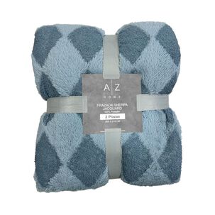Frazada Sherpa Azhome Jacquard / 2 Plazas