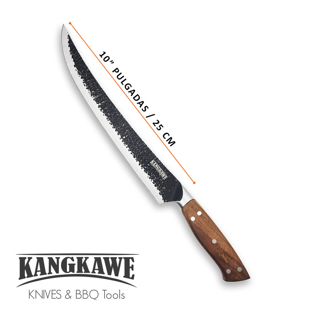 Cuchillo 10" Carnicero Curvo Martillado image number 2.0