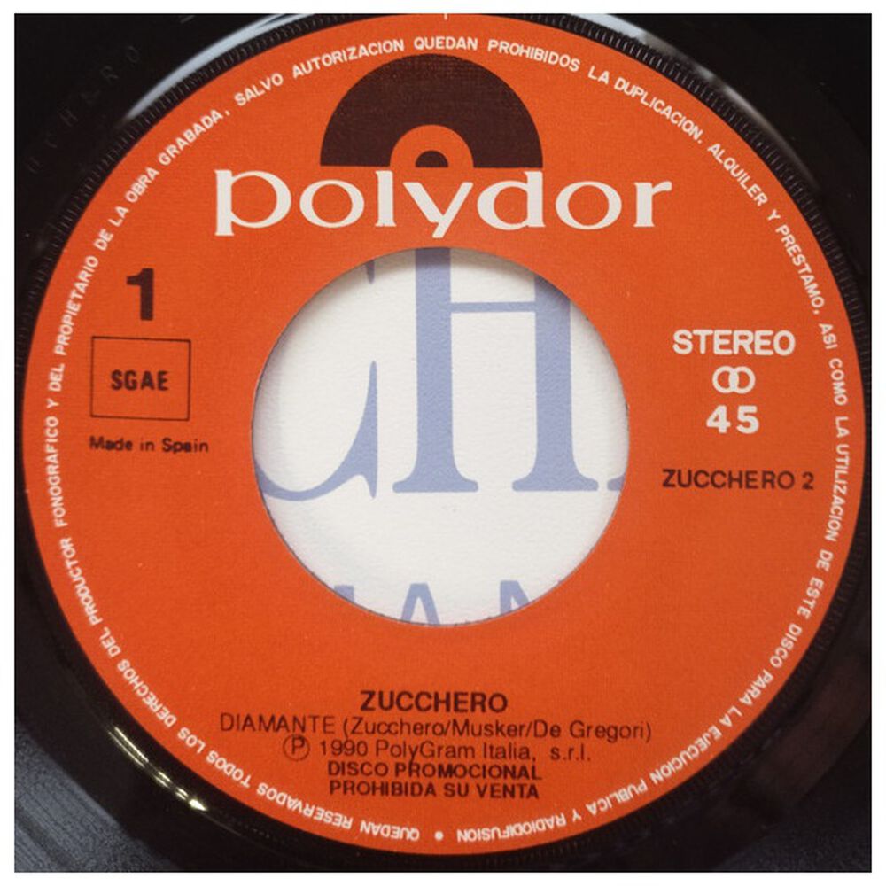 Zucchero - Diamante | 7" Single Vinilo Usado image number 1.0