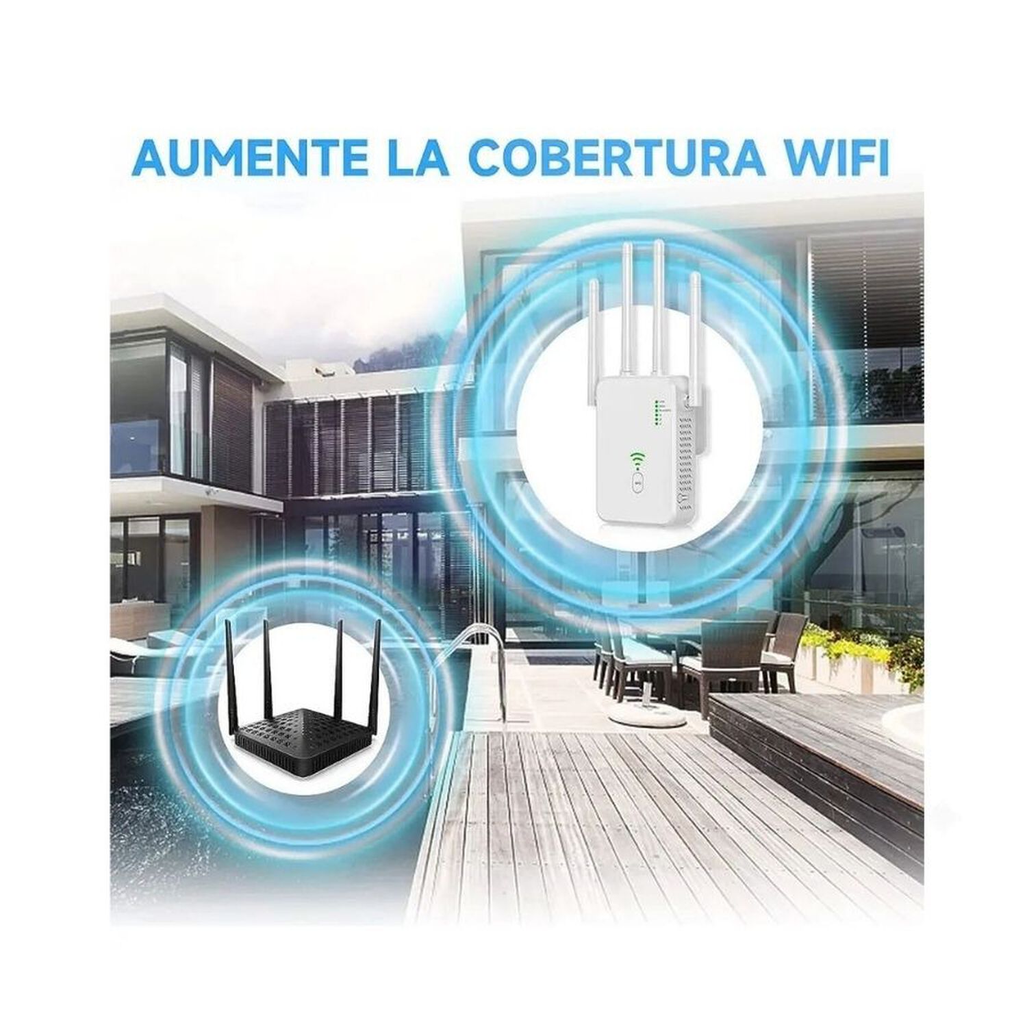 Repetidor Extensor Wifi 4 Antenas 300mbps 3 En 1 Banda 2.4ghz image number 4.0