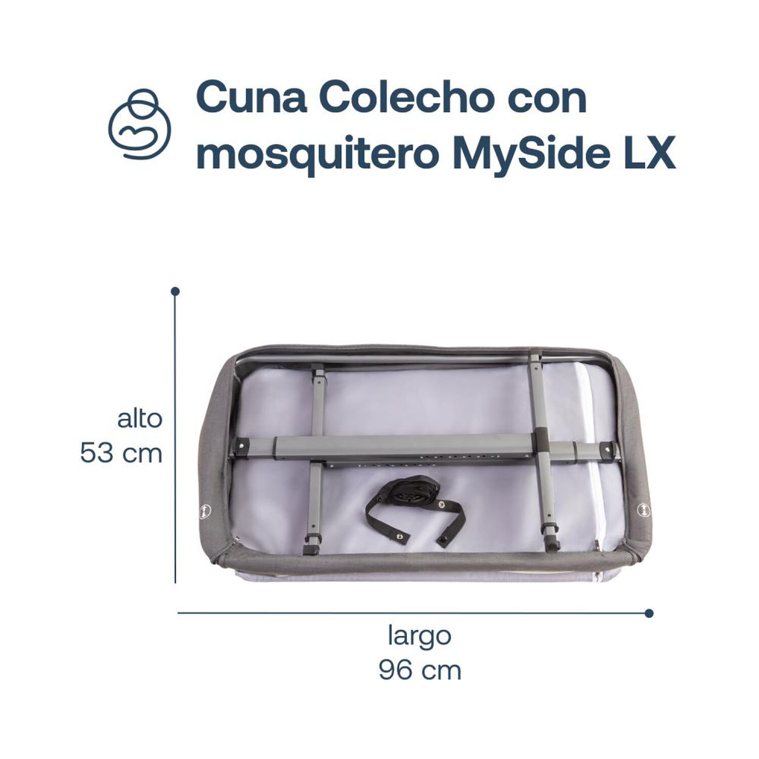 Cuna Colecho Bebesit Con Mosquitero Myside Lx Azul image number 7.0