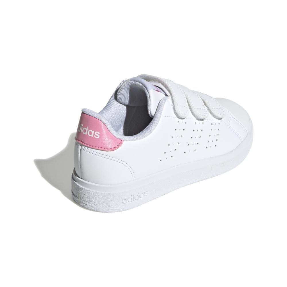 Zapatilla Infantil Niña Adidas Advantage Base 2.0 Blanco/rosado image number 2.0