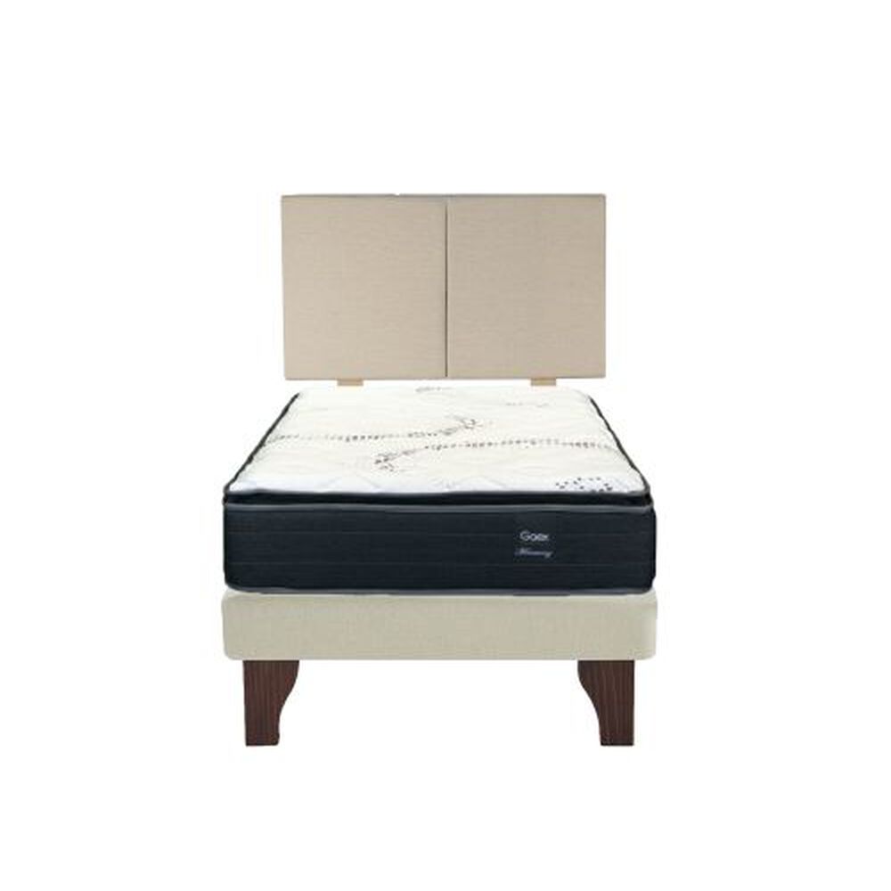 Cama Europea 1.5 Plaza 200 Plus Respaldo Everest image number 1.0