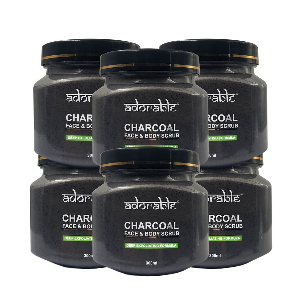 Pack 6 Uds Adorable Exfoliante Cuerpo Y Rostro Carbn 300 Ml image number 0.0