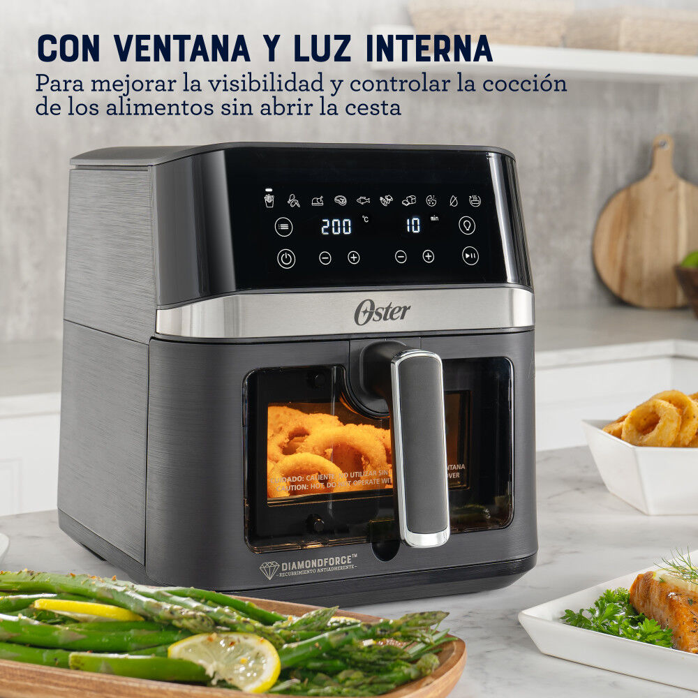 Freidora De Aire Digital 6l Oster 10 Programas Ckstaf60wddf image number 3.0