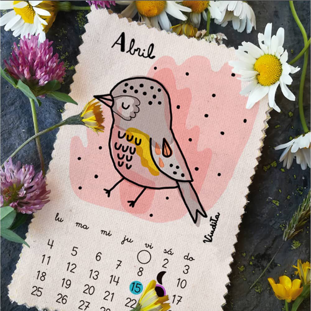 Calendario 2022 Aves Pajarito De Mimbre image number 4.0