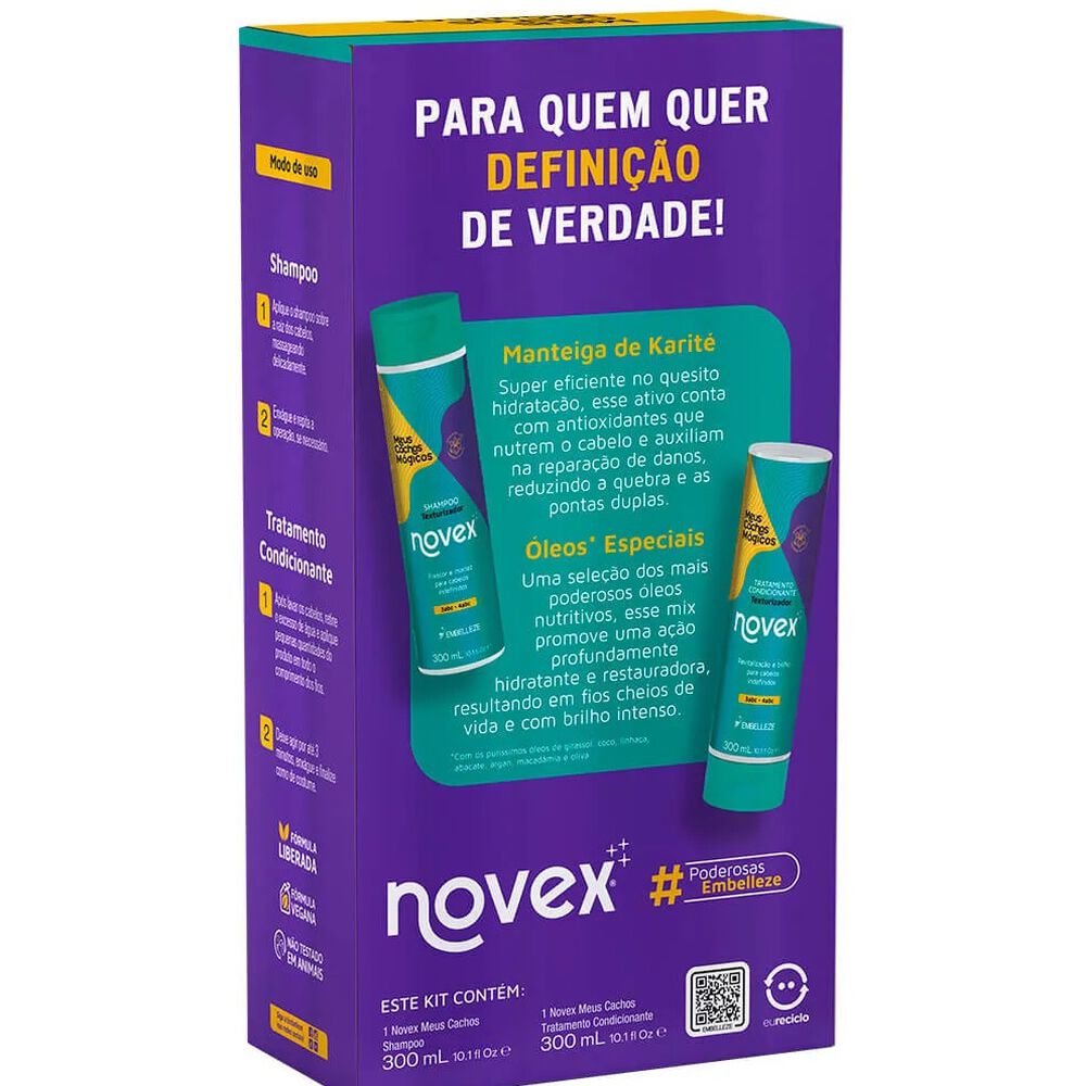 Kit Sh/acond Meus Cachos Magicos 300ml Novex image number 1.0