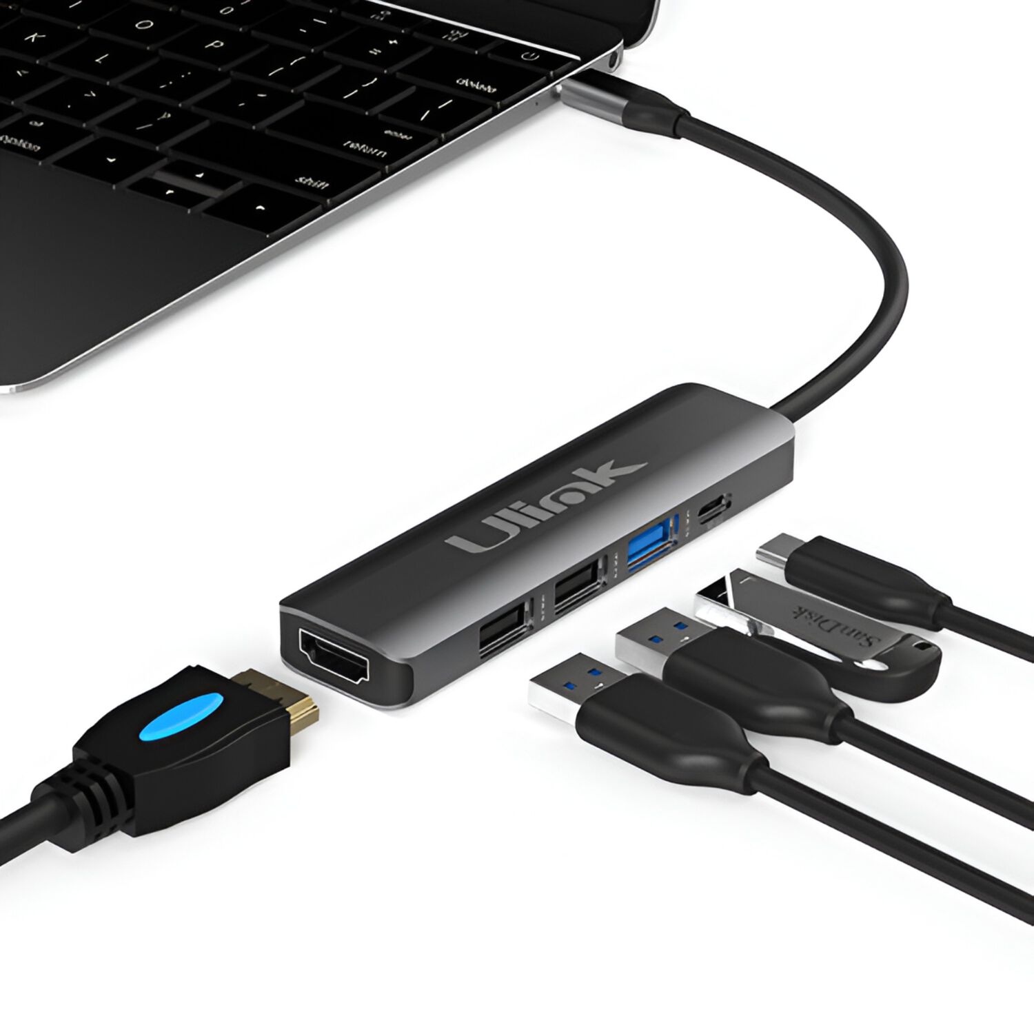 Hub Multipuerto Type-c (5en1) Pro Hdmi 4k Pd 100w + Usb 3.0 image number 1.0