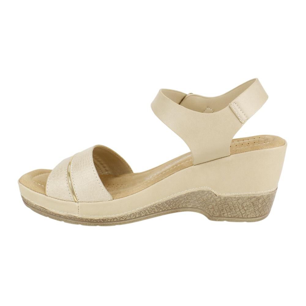 Sandalia Mujer New Walk Beige image number 2.0