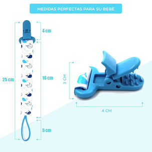 Porta Chupete De Cinta Clips De Tela Para Bebe Afirma Tete