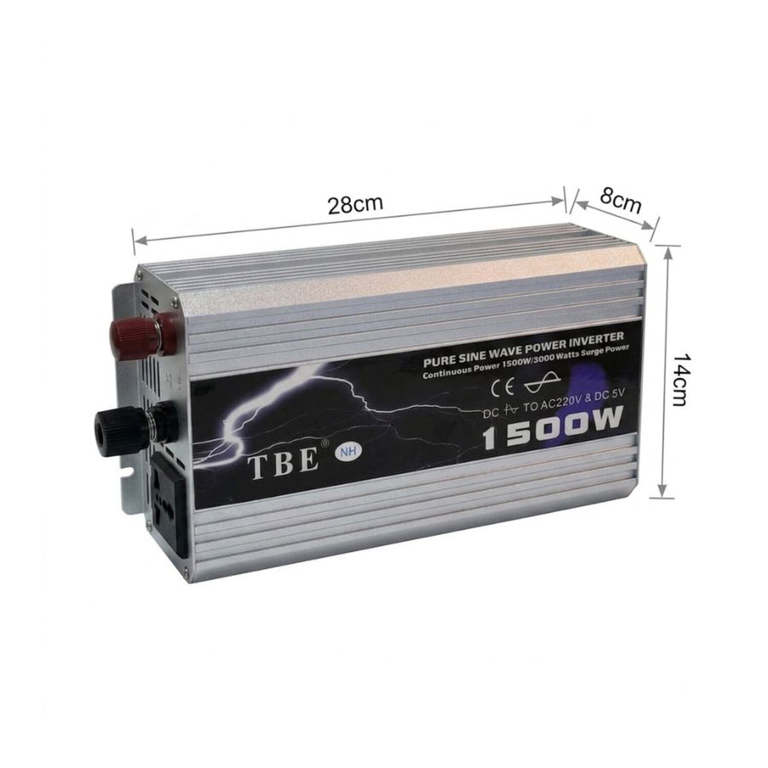 Inversor De Corriente Voltaje 1500w 12v A 220v Auto image number 1.0