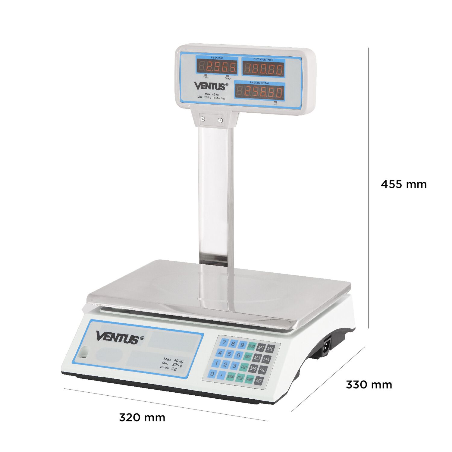 Ventus Balanza Digital B-40va Visor &Aacute;ereo 40 Kg image number 2.0