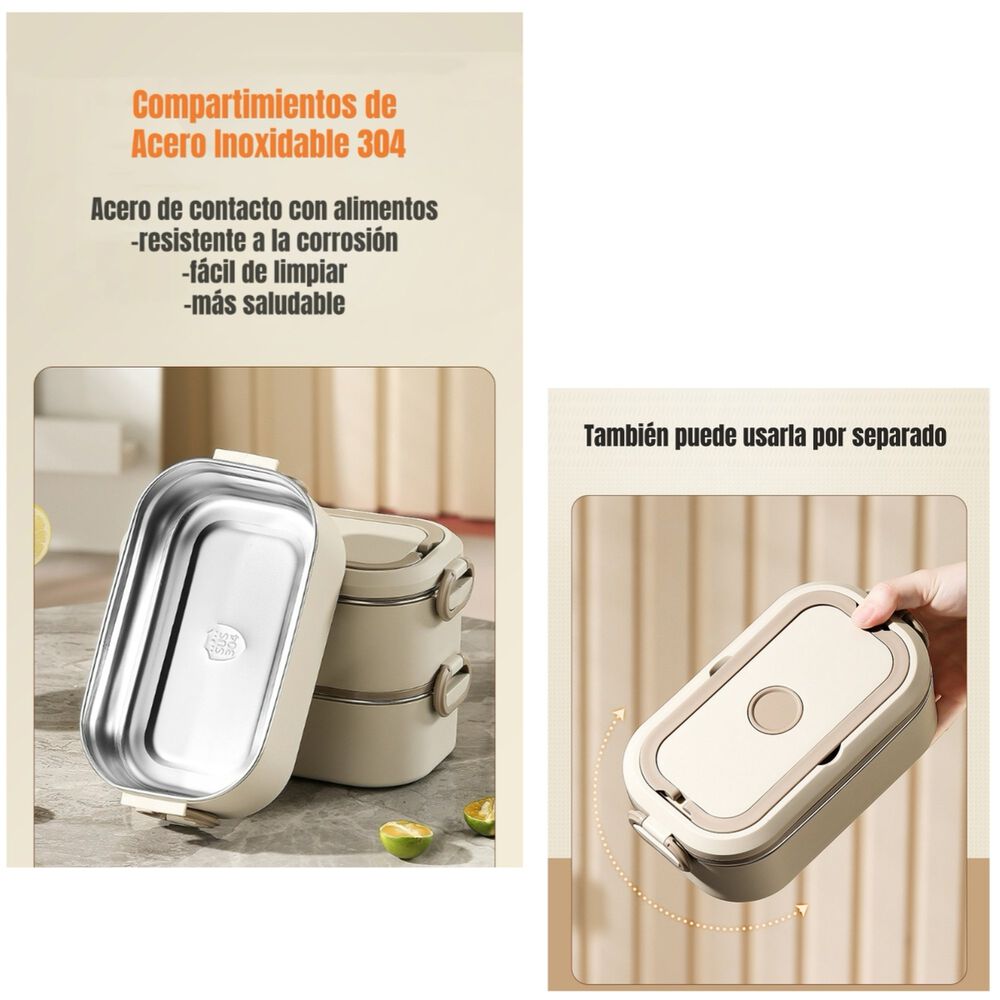 Lonchera Fiambrera Calentadora M&aacute;s Bolso T&eacute;rmico Lubabycas image number 3.0