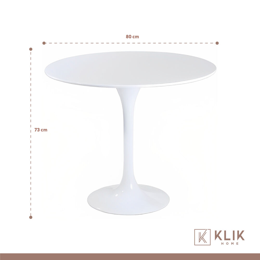 Comedor Mesa Tulip Blanca 80cm + 4 Sillas Patchwork Wood Cel image number 4.0