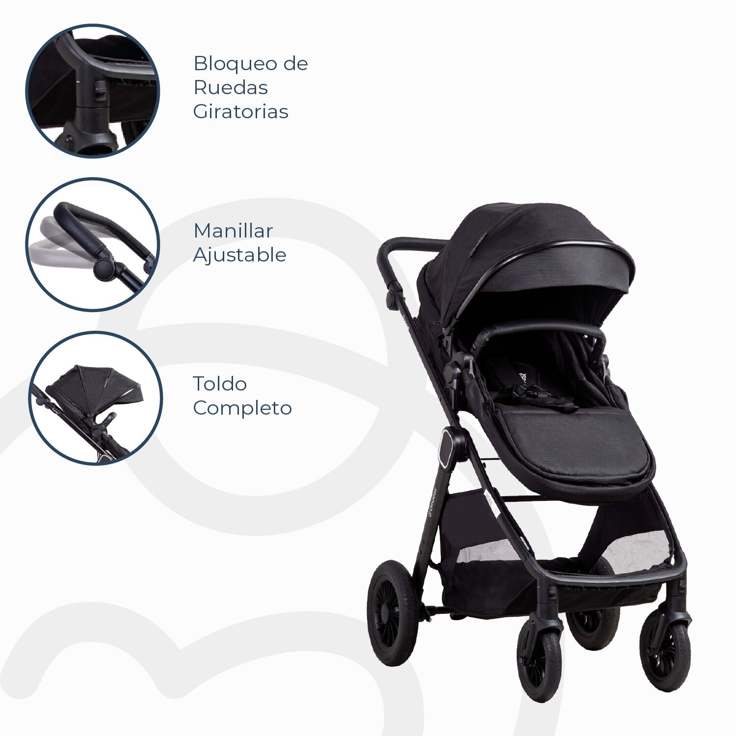 Coche Cuna Travel System Isofix Sunset Premium Negro Bebesit image number 7.0