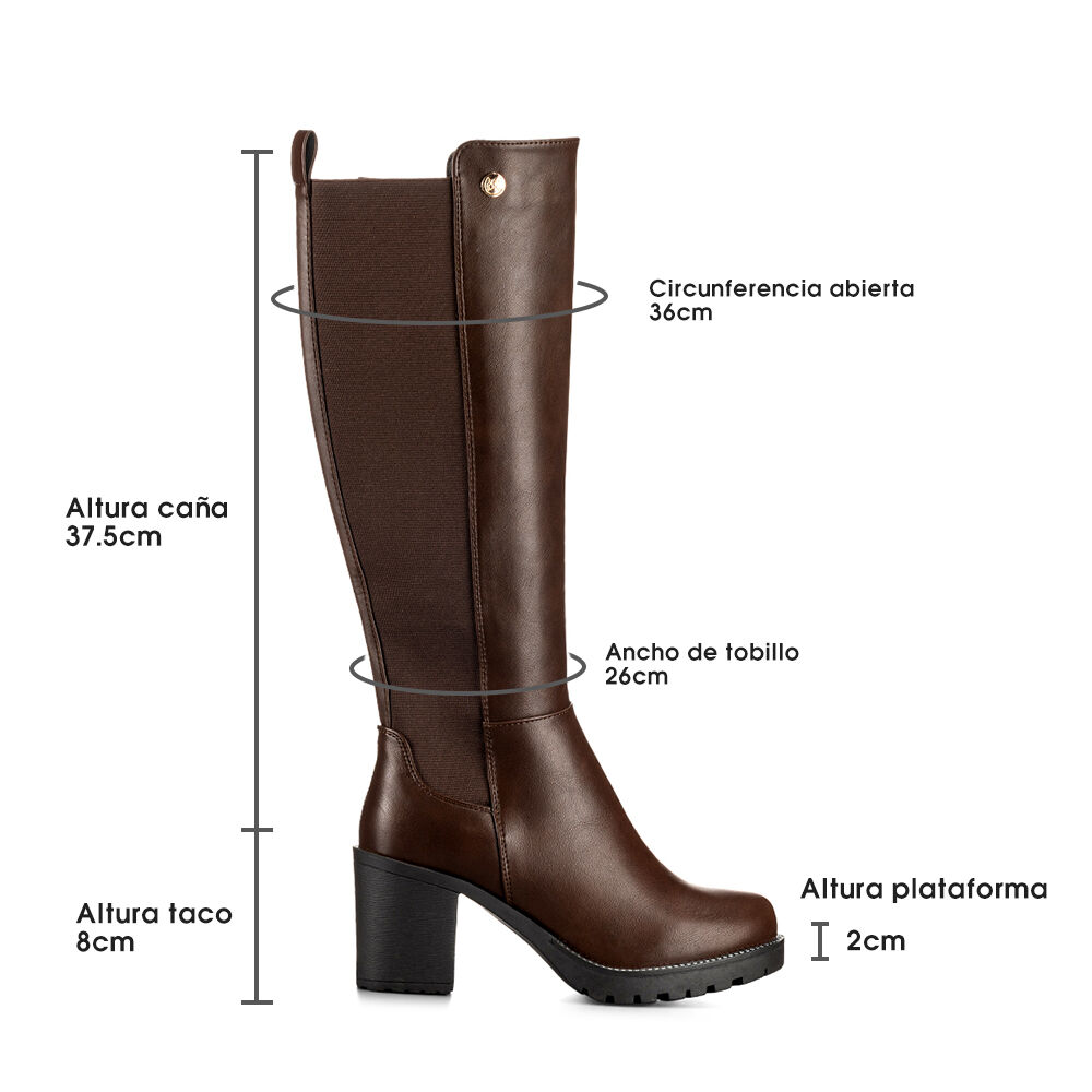 Bota Marron Casual Mujer Weide Zs53 image number 6.0