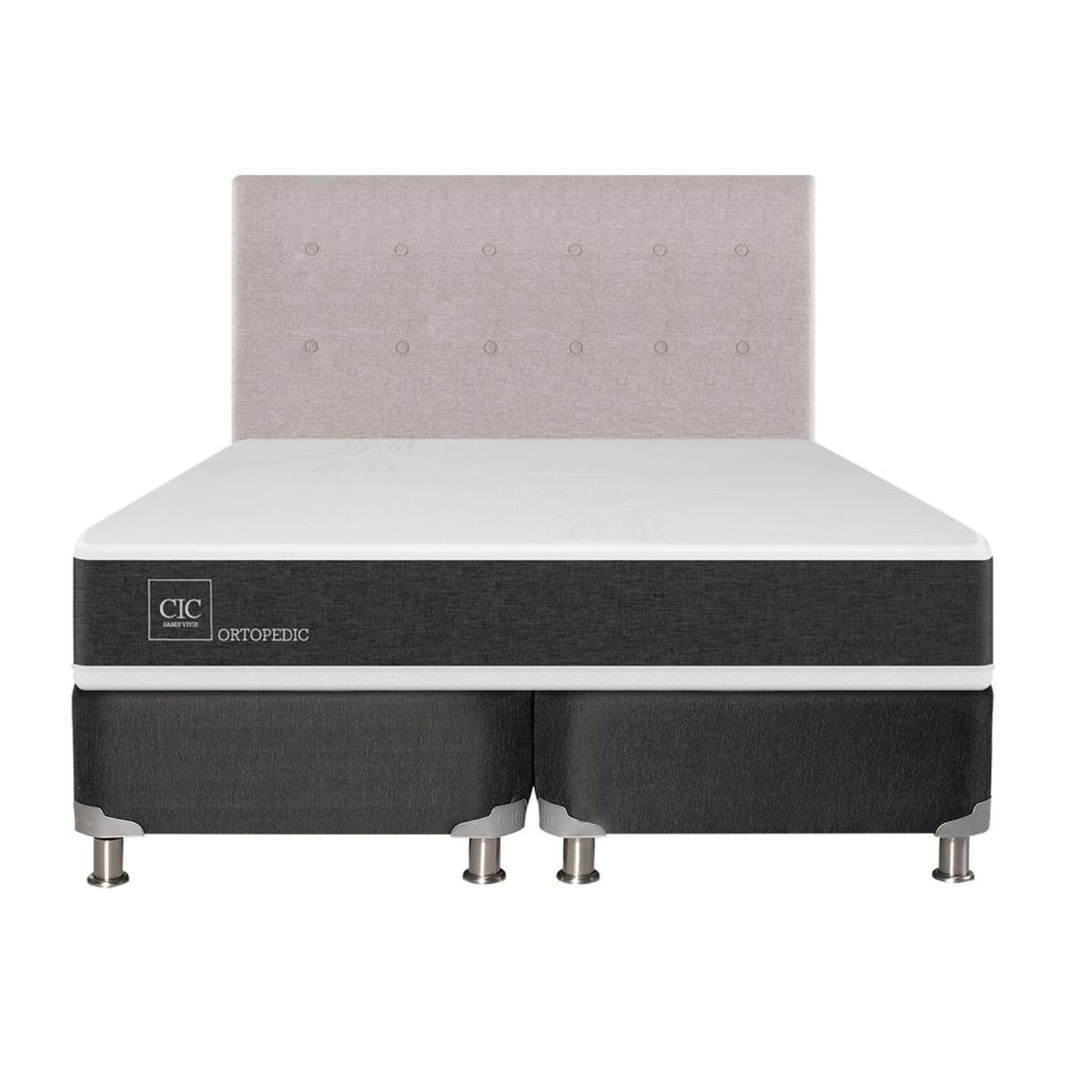 Box Spring Cic Ortopedic / 2 Plazas / Base Dividida + Respaldo image number 0.0