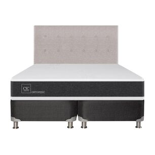 Box Spring Cic Ortopedic / 2 Plazas / Base Dividida + Respaldo